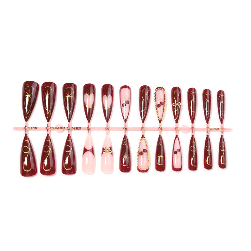 Premium Artistic Stiletto Press-On Nail Design Kalsten