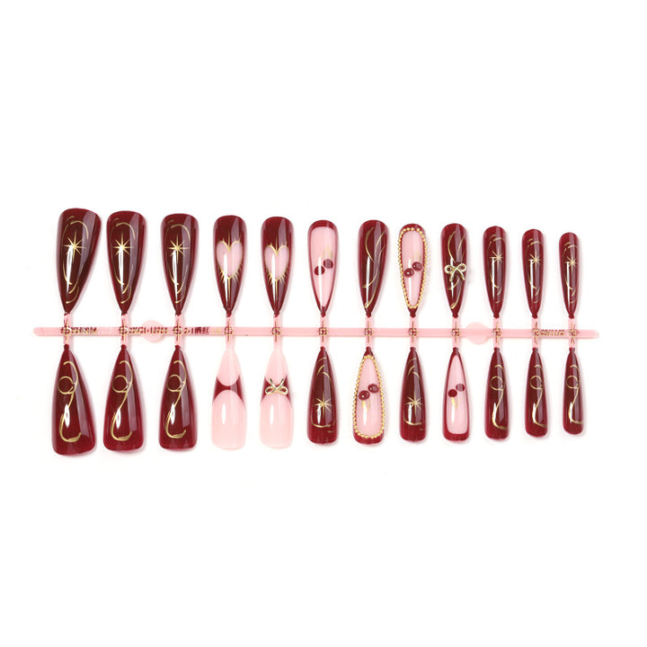 Premium Artistic Stiletto Press-On Nail Design Kalsten