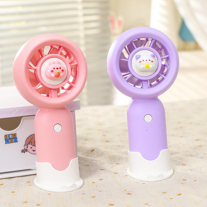 Women Portable Hand Fan with Cute Bear Design Kalsten