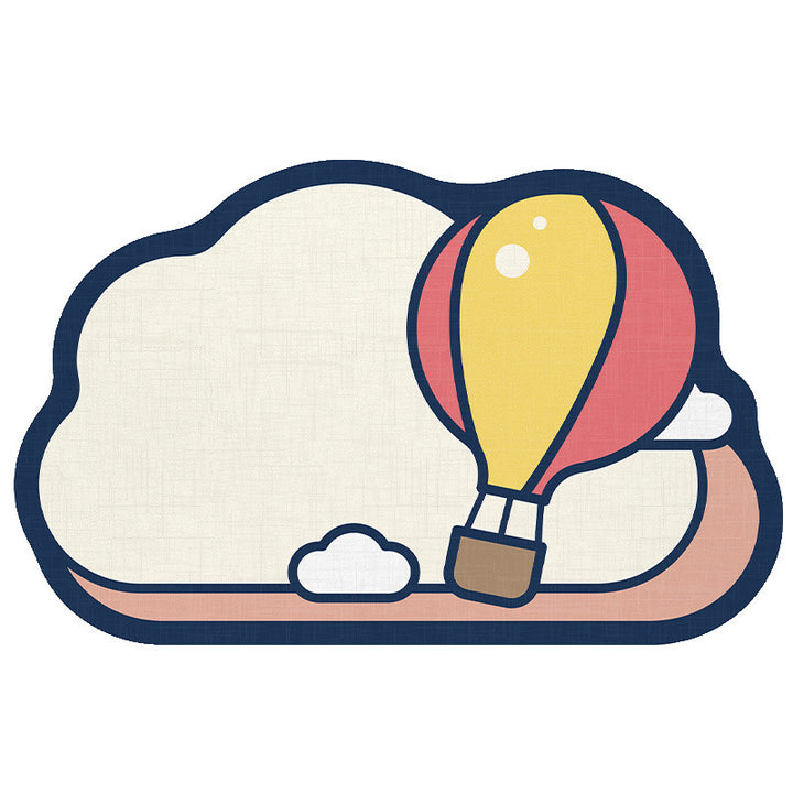 Playful Hot Air Balloon Bathroom Mat