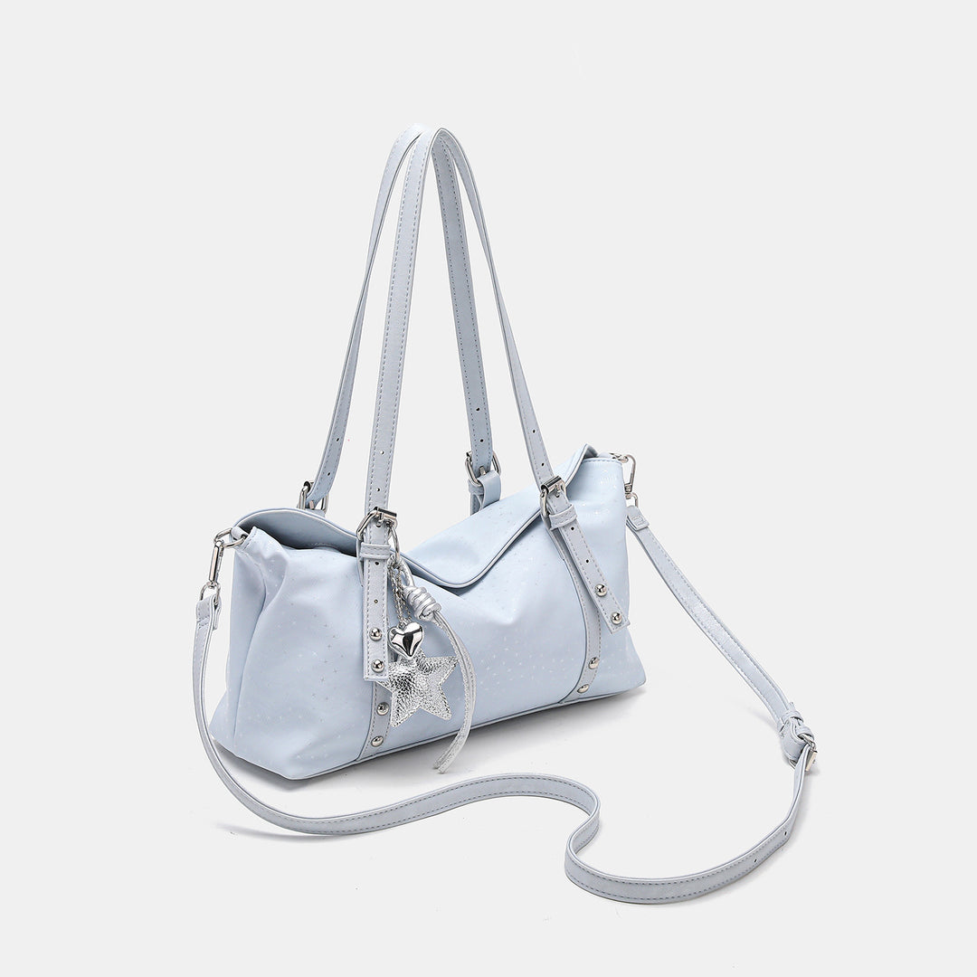 Chic Soft Handheld Tote Bag with Star Charm