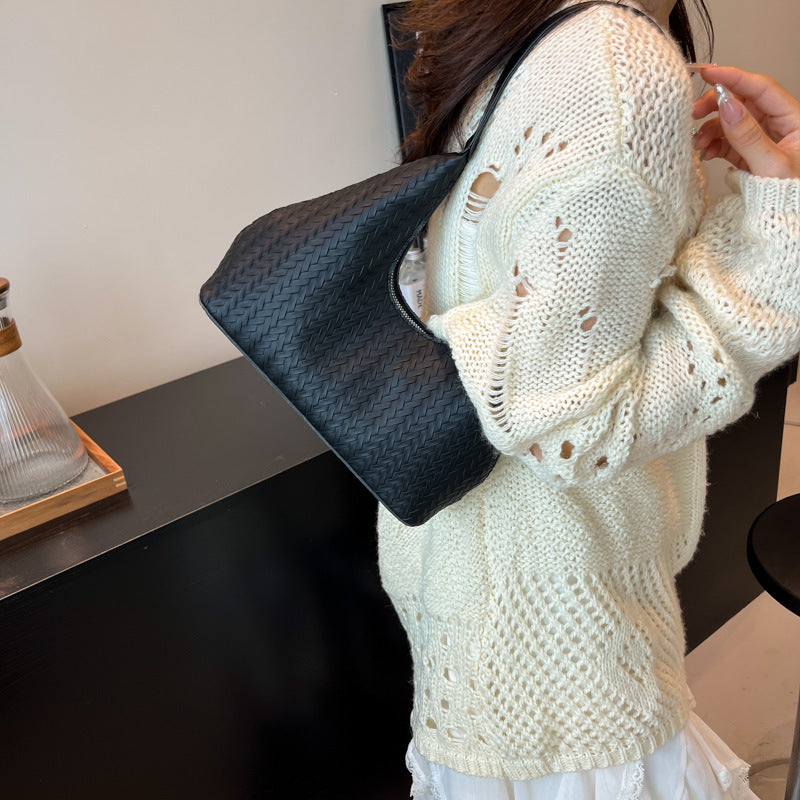 Textured Woven Shoulder Bag Kalsten