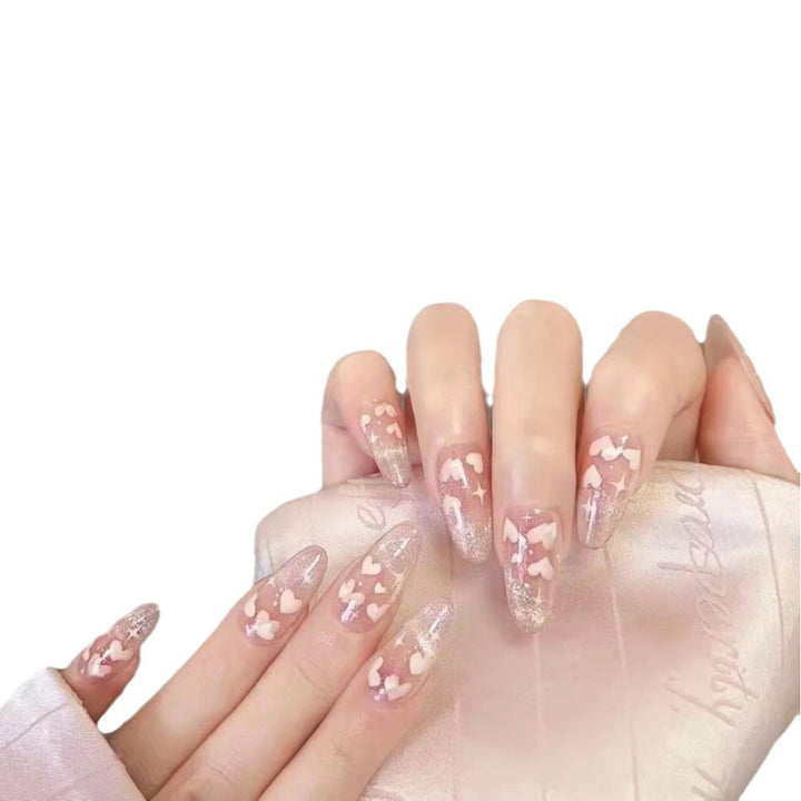 Decorative Heart Detail Press-On Nails