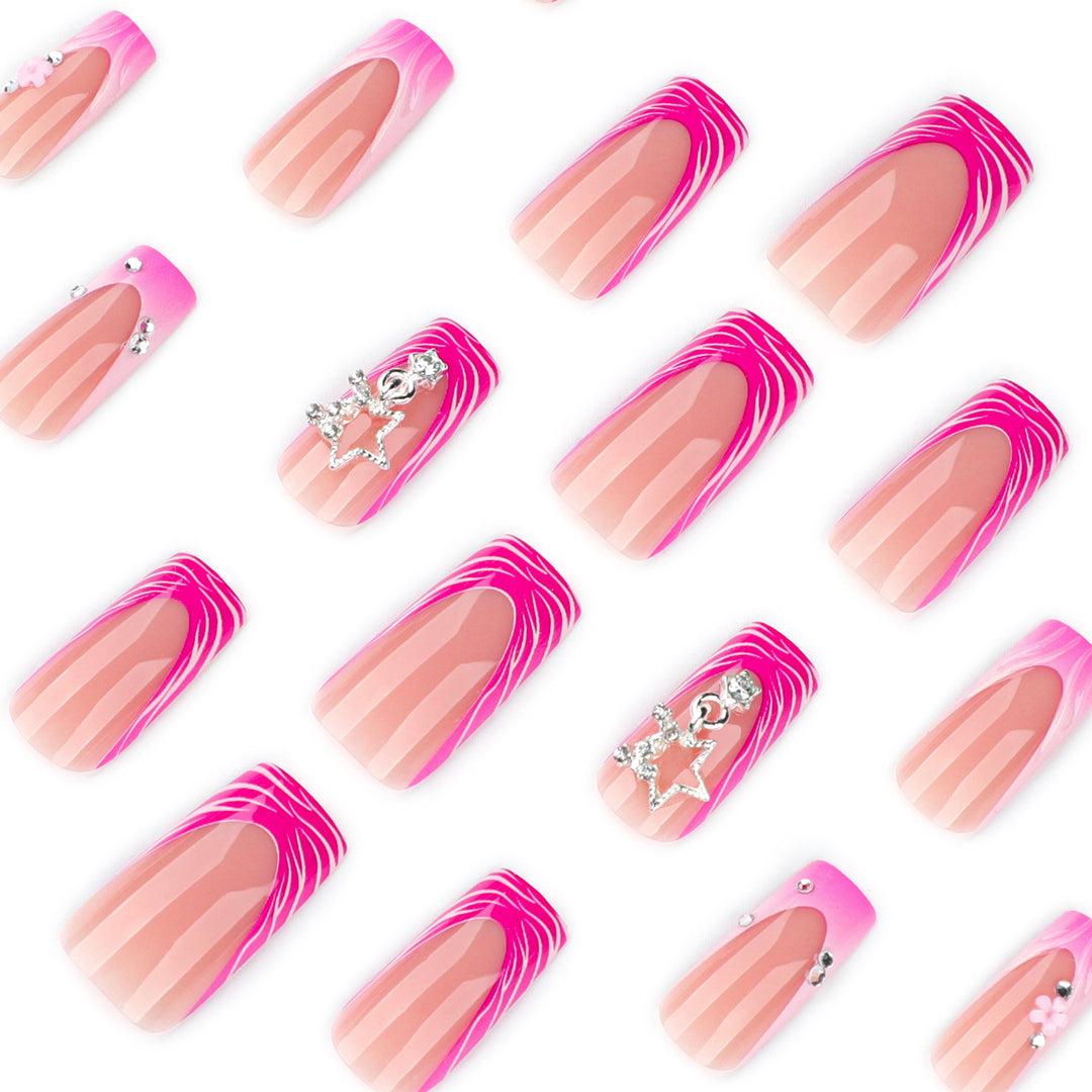 Artful nail designs with glitter and floral accents Kalsten