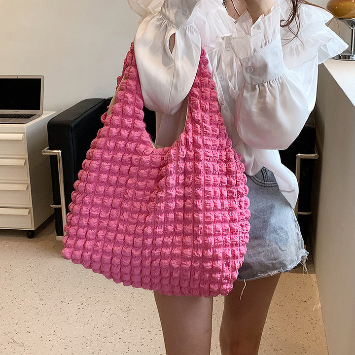 Cozy Textured Shoulder Tote