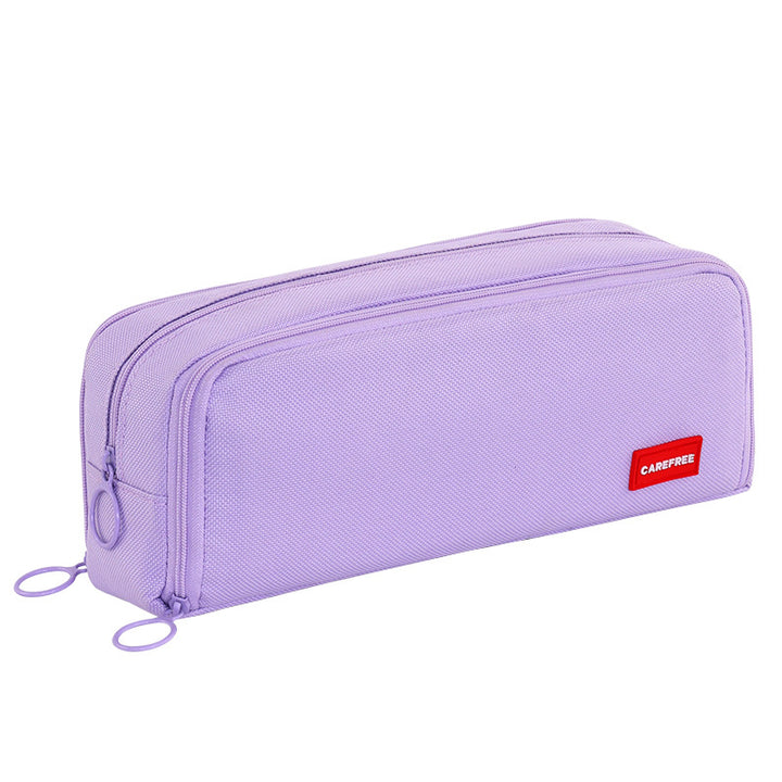 Pencil case with double zipper and variable compartment arrangement Kalsten