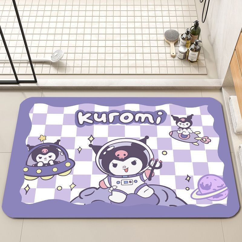 Playful Cartoon-Themed Bath Mat Kalsten