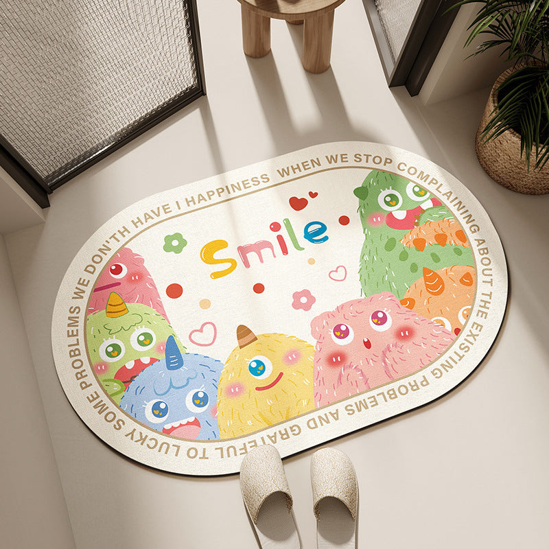 Floral-Themed Absorbent Bath Mat Kalsten
