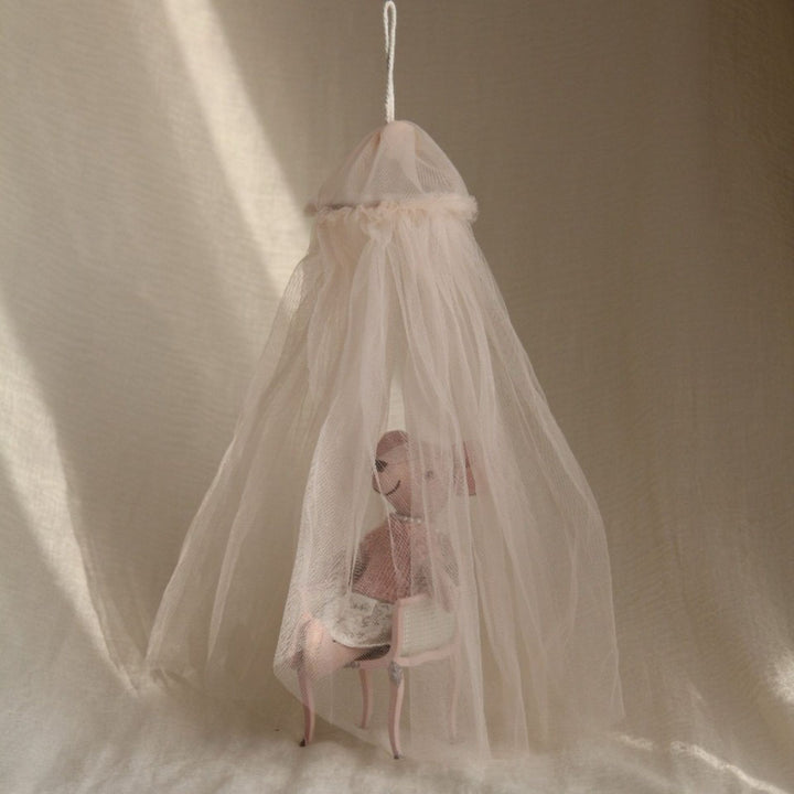 Decorative Hanging Bed Canopy Mosquito Net with Ruffled Top