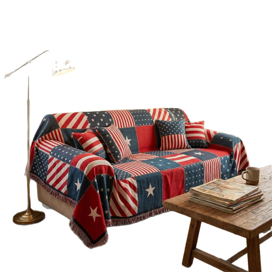 Americana Patterned Sofa Cover