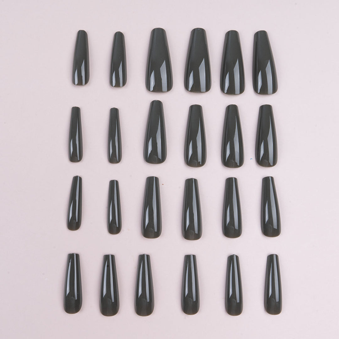 Long-Stiletto Press-On Nails with Glossy Finish
