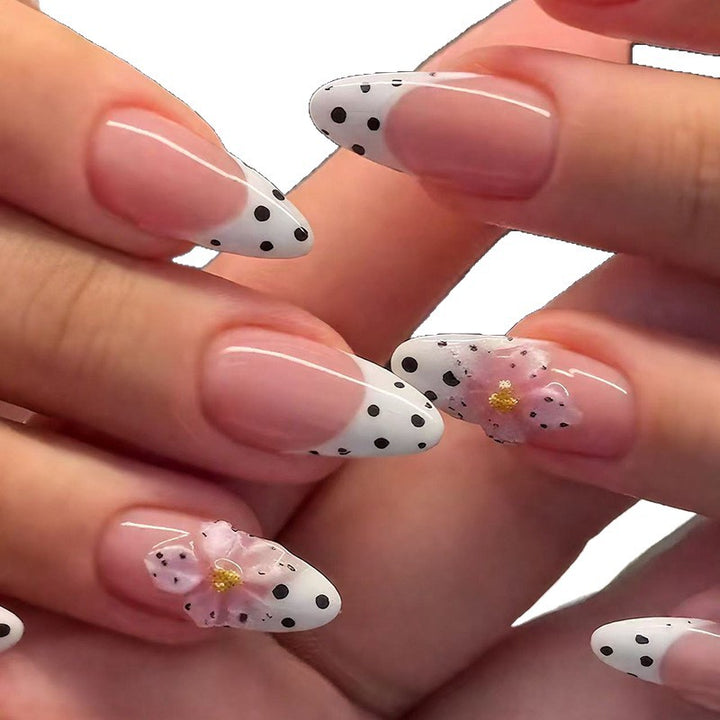 Elegant Floral Tip Acrylic Nail Enhancements Kalsten