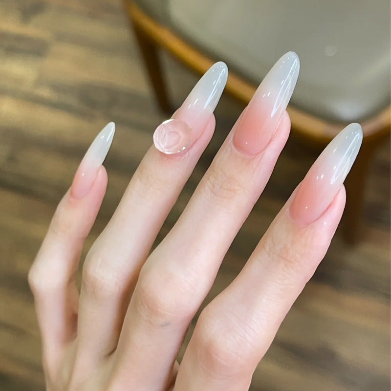 Long Stiletto Press-On Nails Set with Elegant Ombre Design Kalsten