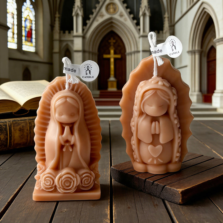 Sculpted Virgin Mary Candle