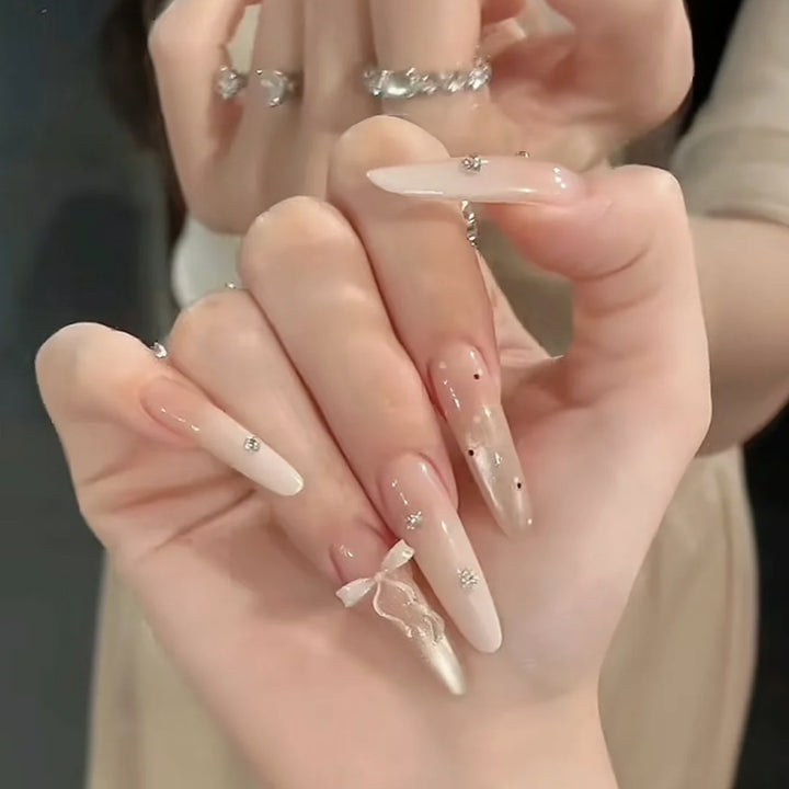 Decorative Stiletto Press-On Nail Enhancements