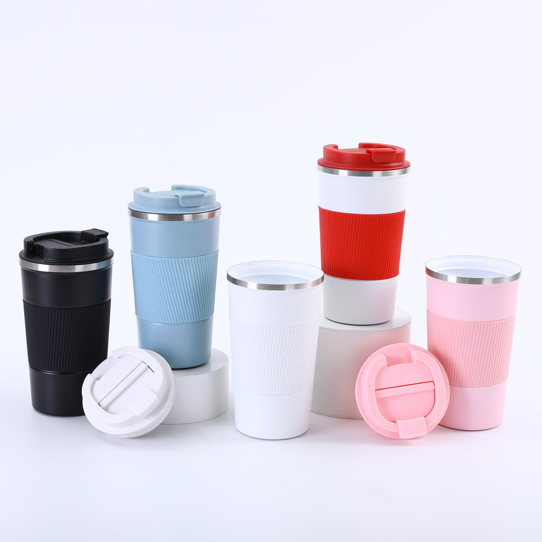 Ladies insulating cup with non-slip silicone sleeve Kalsten