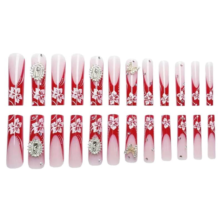 Decorative Long Acrylic Nail Art