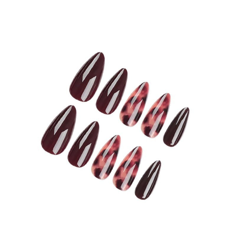 Artificial nails with elegant leopard and glitter design Kalsten