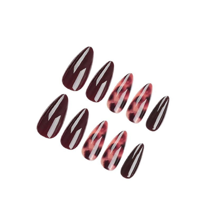 Artificial nails with elegant leopard and glitter design Kalsten
