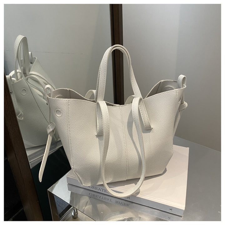 Textured Leather Everyday Tote Bag Kalsten
