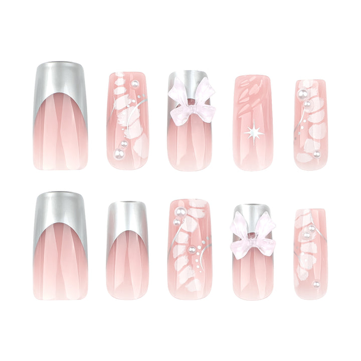 Glamorous artificial nails with elegant decorations Kalsten