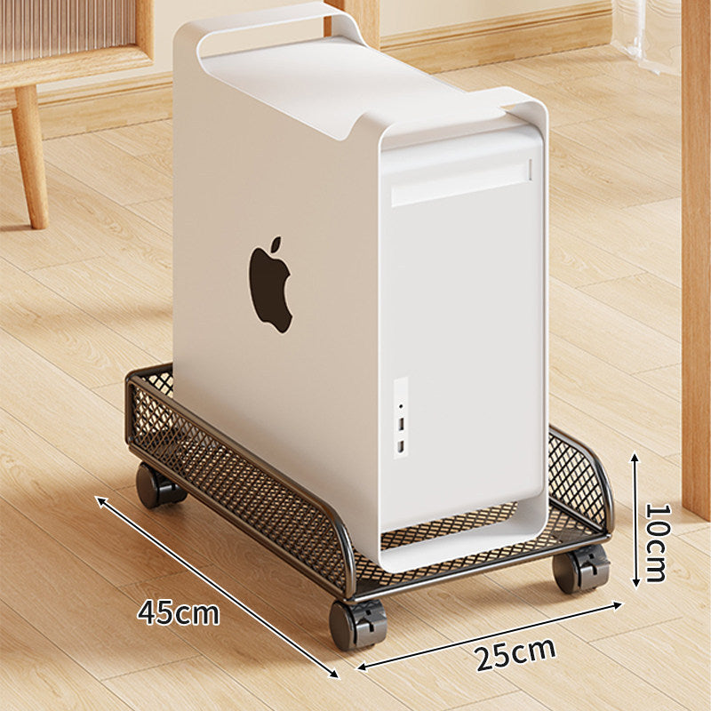 Rolling Mesh CPU Tower Stand with Locking Casters