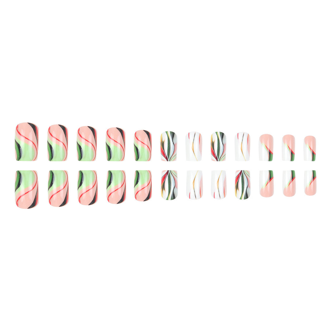 Abstract Artistic Press-On Nails Kalsten