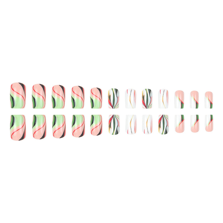 Abstract Artistic Press-On Nails Kalsten
