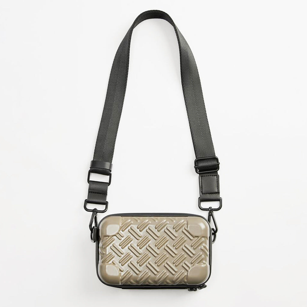 Unisex Textured Hard Shell Crossbody Bag Kalsten