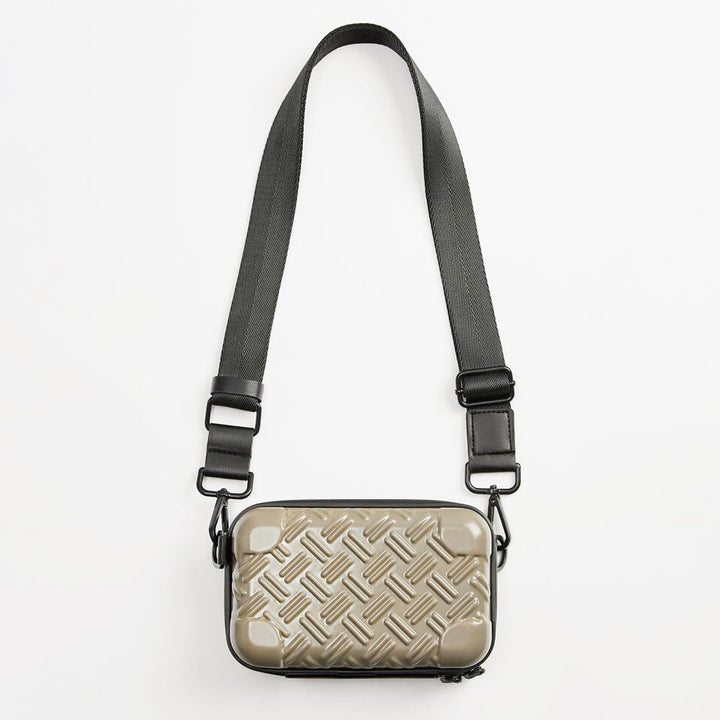 Unisex Textured Hard Shell Crossbody Bag Kalsten
