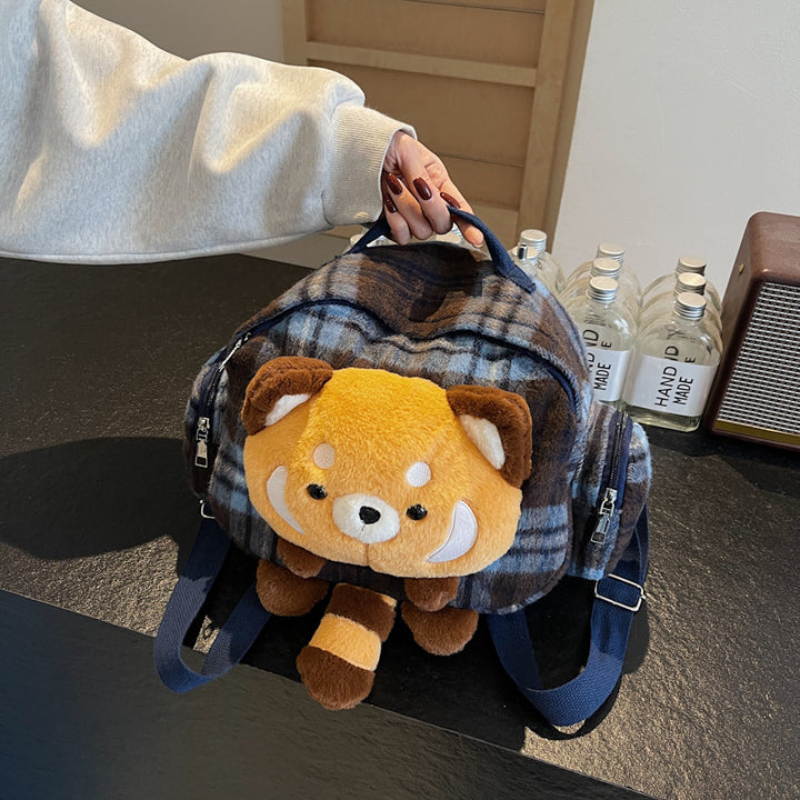 Plush Animal-Themed Mini Backpack