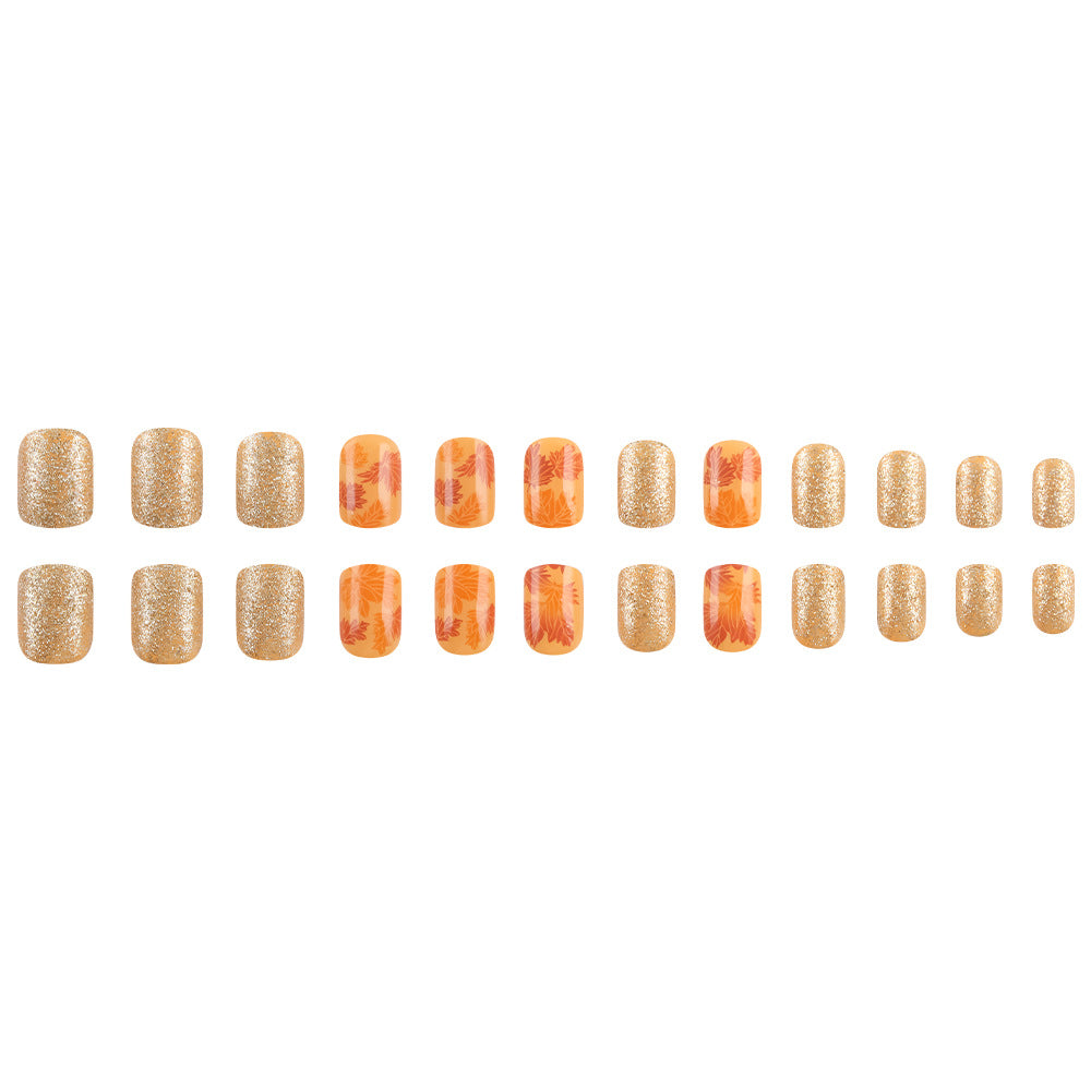 Autumn Leaf Press-On Nail Art Kalsten