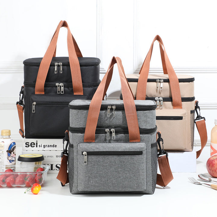 Dual-Layer Insulated Lunch Cooler Bag
