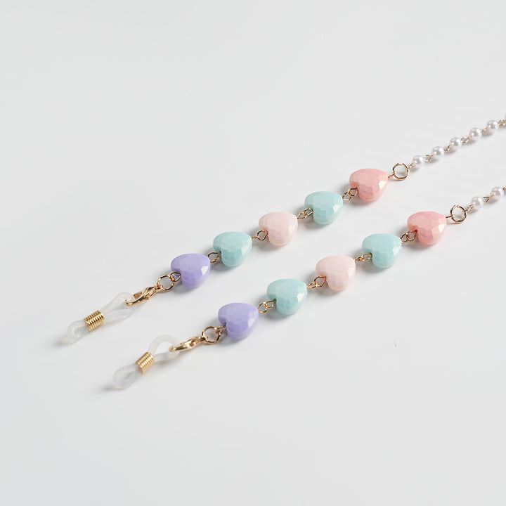 Heart-Shaped Beaded Eyewear Chain kalsten