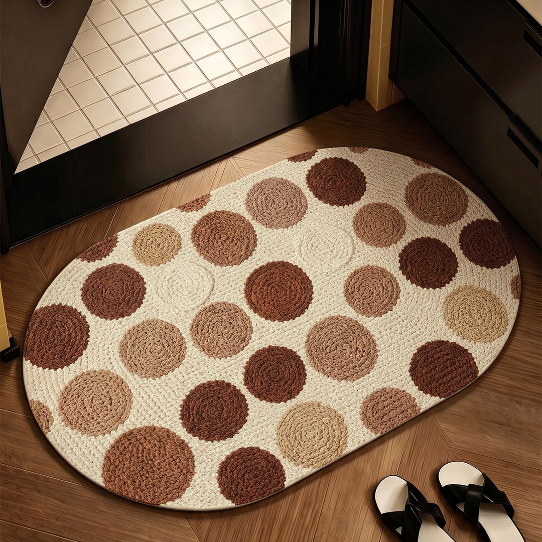 Decorative Wave Pattern Bath Mat