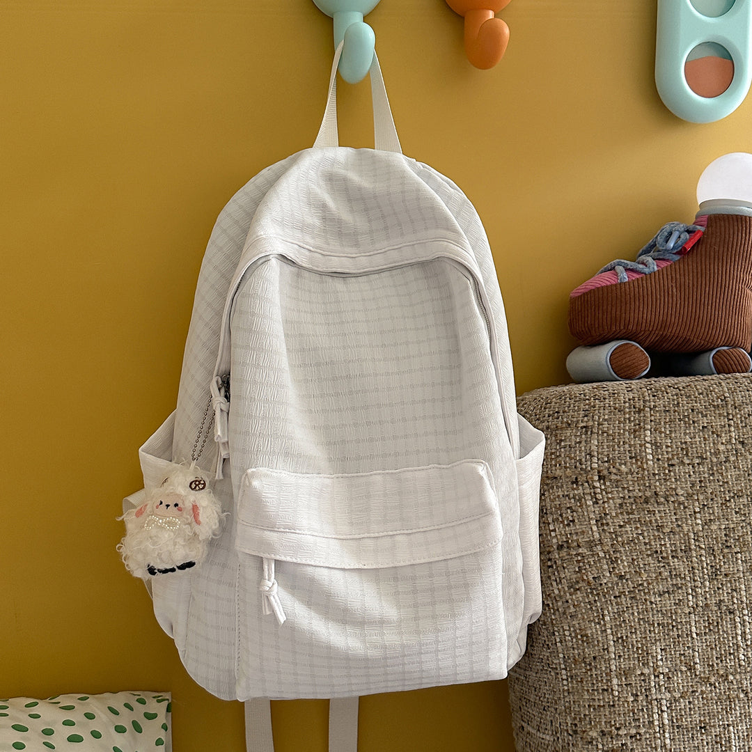 Textured Patterned Casual Backpack Kalsten