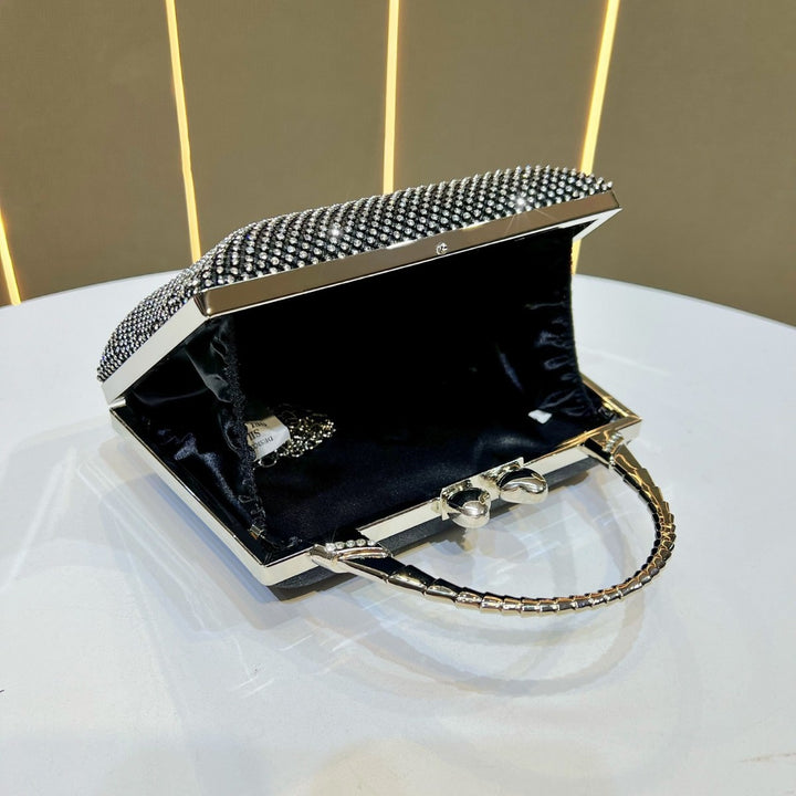 Crystal-Studded Evening Handbag