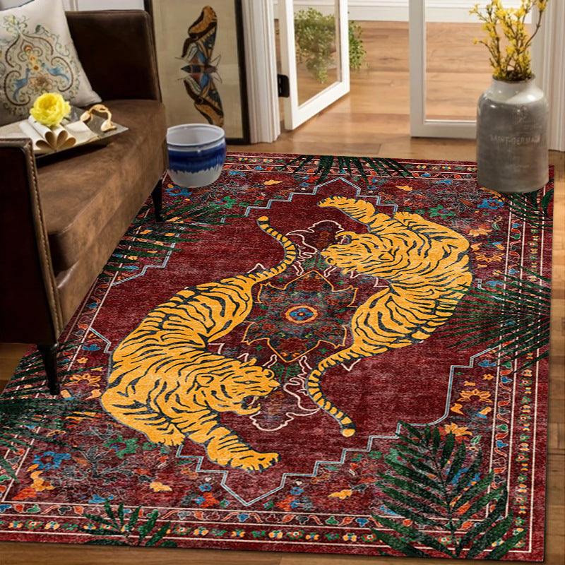Artistic Tiger-Themed Area Rug