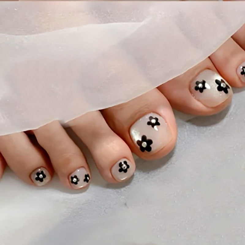 Floral Decorative Pedicure Nail Art