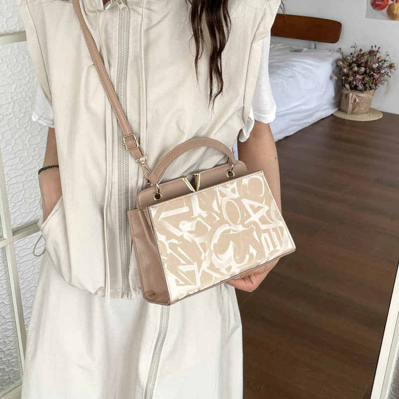 Glossy Structured Handbag
