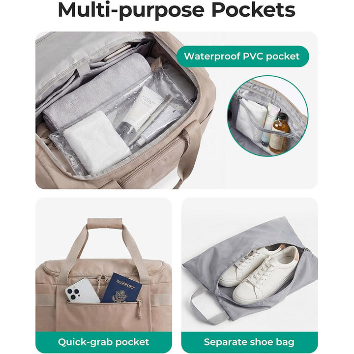 Versatile Multi-Compartment Travel Duffle Bag Kalsten