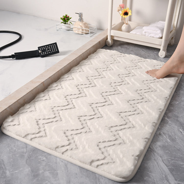 Chevron Pattern Memory Foam Bath Mat Kalsten