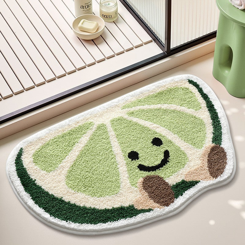 Cute Citrus Fruit Design Bath Mat Kalsten