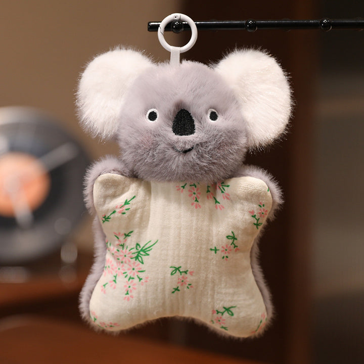 Plush Bunny Muslin Comforter with Faux-Fur Head, Star-Shaped Cuddle Pillow & Hanging Loop Kalsten