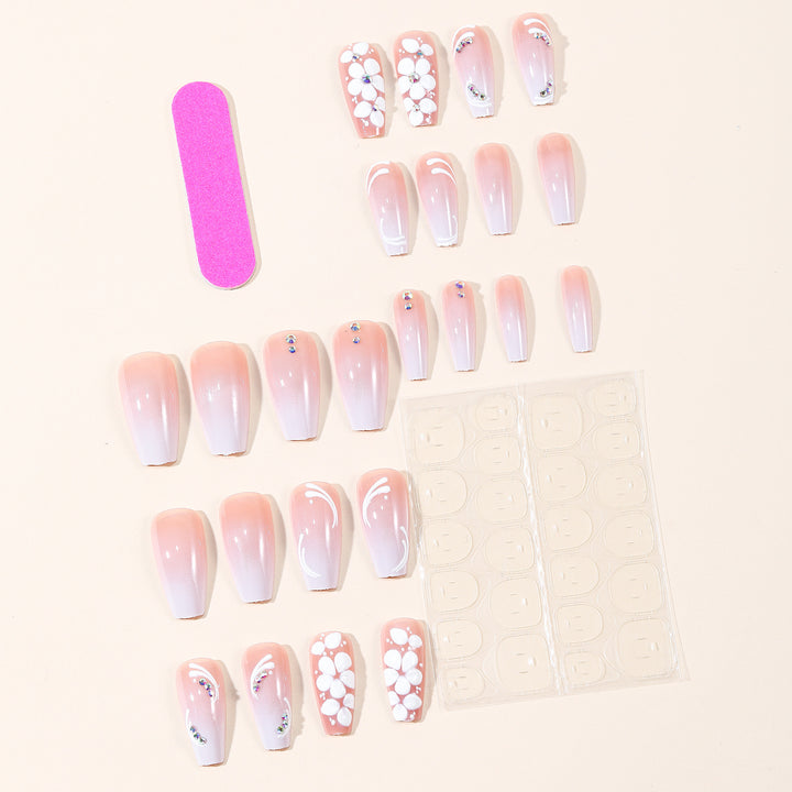 Ornate Floral Acrylic Nail Art Extensions Kalsten