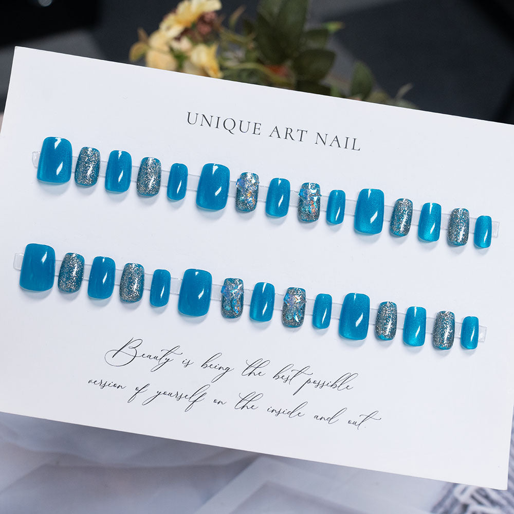 Glamorous Glittered Press-On Nails