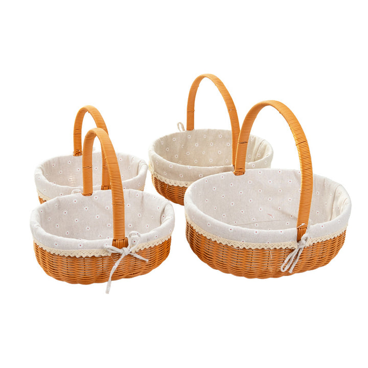 Decorative Round Woven Basket Kalsten