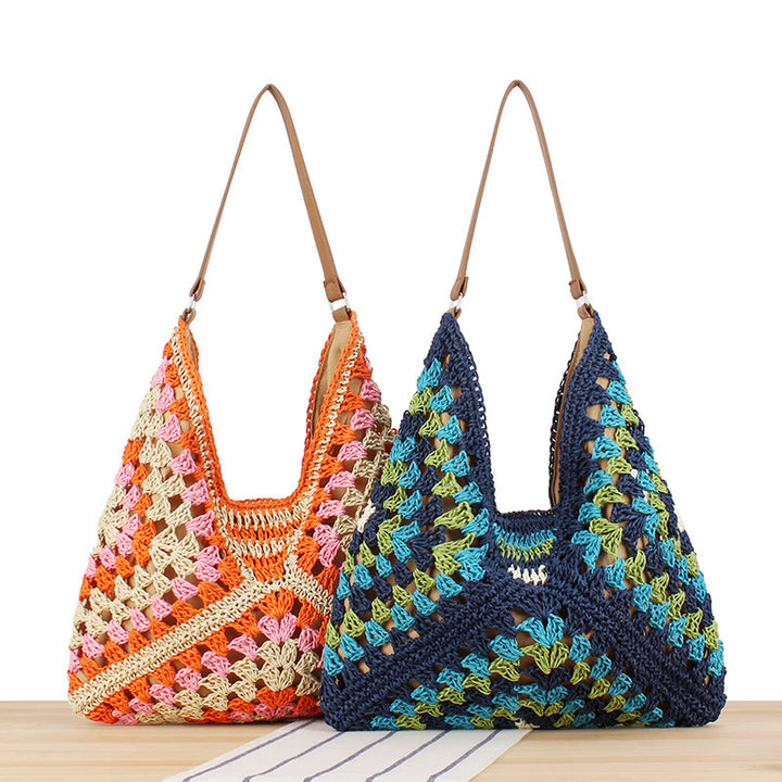 Hand-knotted shoulder bag in modern design Kalsten