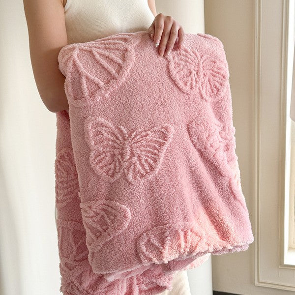 Women's Decorative Butterfly Pattern Throw Blanket