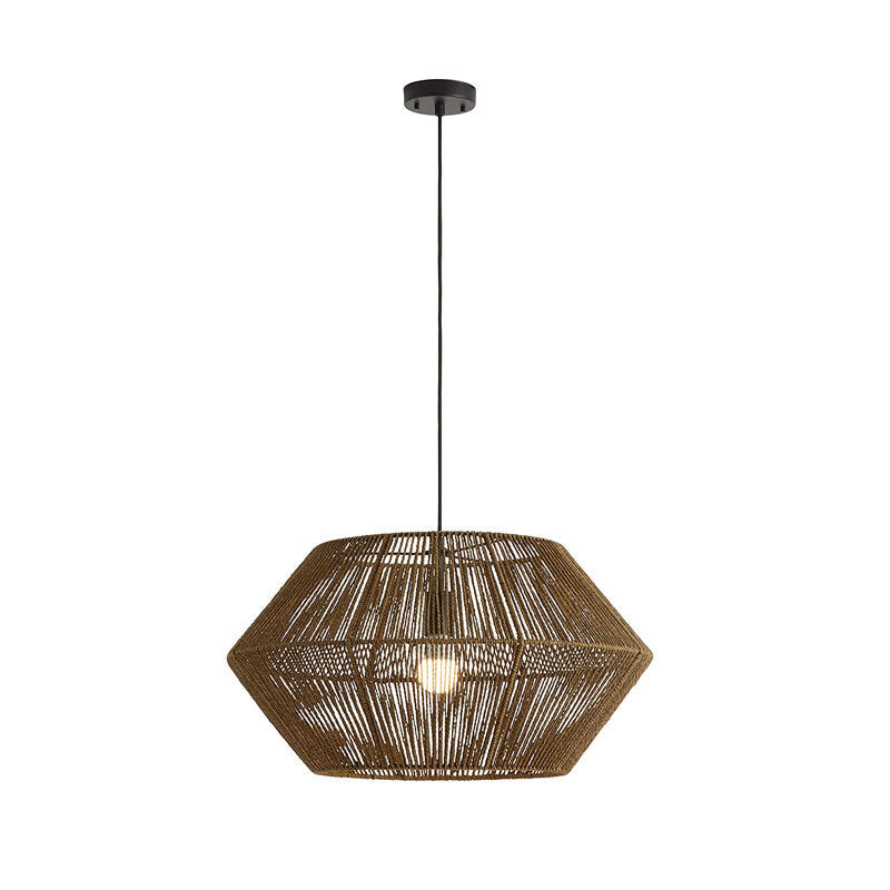 Woven Geometric Pendant Light